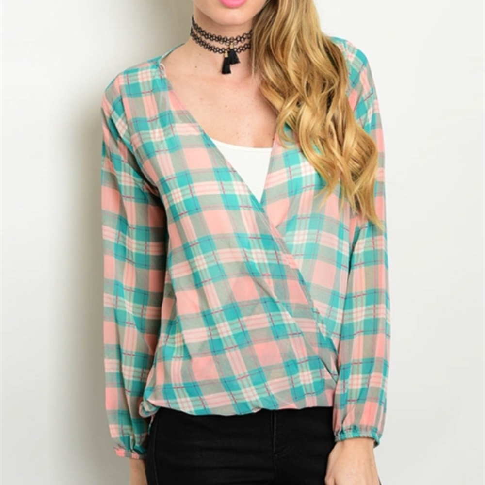NEW!  Beautiful Wrap Style Blouse